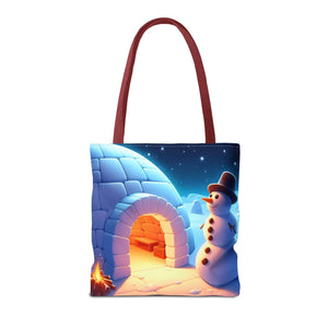Snowman Tote Bag - Chill Winter Vibes - Dipaliz - Shopping Totes