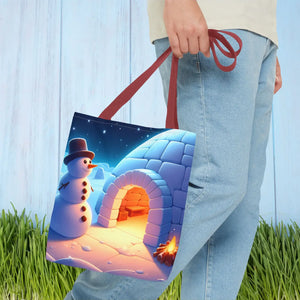 Snowman Tote Bag - Chill Winter Vibes - Dipaliz - Shopping Totes