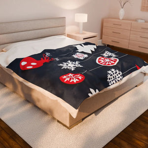 Custom Rudolf Reindeer Velveteen Plush Blanket - Dipaliz - Blankets