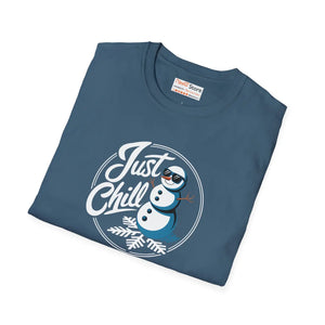 Soft Unisex T-shirt Snowman Motif Ring-spun Cotton - Dipaliz - T-shirts
