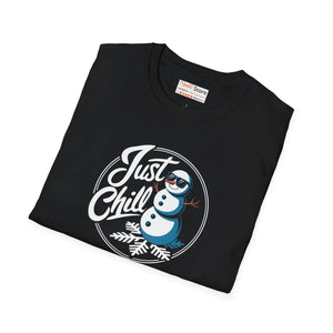 Soft Unisex T-shirt Snowman Motif Ring-spun Cotton - Dipaliz - T-shirts