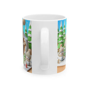 Snowman Ceramic Mug - Cozy Winter Sips 15oz - Dipaliz - Mugs