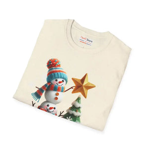 Cozy Snowman Tee - Winter Women’s Fashion Top - Dipaliz - T-shirts