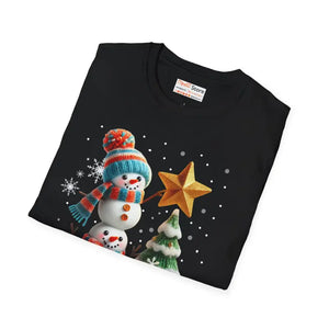 Cozy Snowman Tee - Winter Women’s Fashion Top - Dipaliz - T-shirts