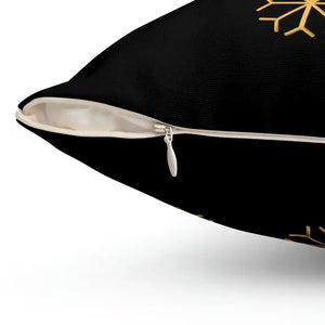 Let it Snow Polyester Square Pillow - Winter Chic Decor - Dipaliz - Throw Pillows