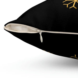 Let it Snow Polyester Square Pillow - Winter Chic Decor - Dipaliz - Throw Pillows