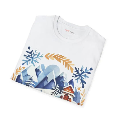 Unisex Softstyle T-shirt: Embrace Snowy Winterland Style - T-shirt