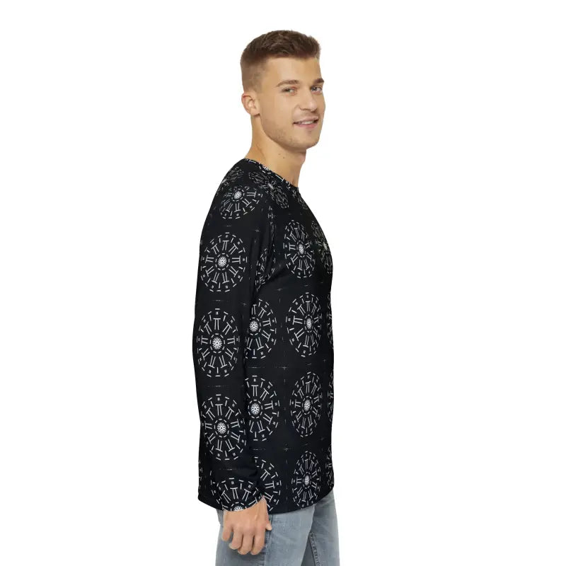 Unlock Comfort: Dipaliz Men’s Long Sleeve Aop Shirt - T- Shirts