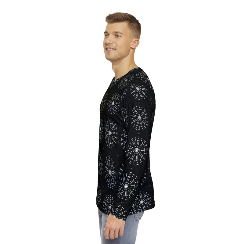 Unlock Comfort: Dipaliz Men’s Long Sleeve Aop Shirt - T- Shirts