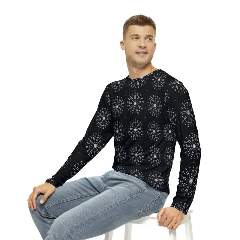 Unlock Comfort: Dipaliz Men’s Long Sleeve Aop Shirt - T- Shirts