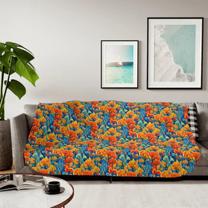 Autumn Trees Pattern Blanket - Cozy Fall Bedding - Dipaliz - 60’’ × 80’’ / Grey - Blankets