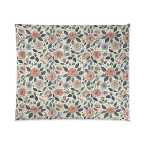 Pastel Rose Comforter - Dreamy Trendy Elegance - Dipaliz - Quilts & Comforters