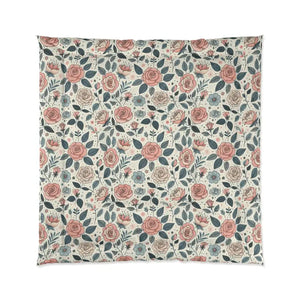 Pastel Rose Comforter - Dreamy Trendy Elegance - Dipaliz - Quilts & Comforters