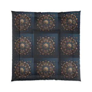 Mandal Geometric Pattern Comforter - Cozy Luxury Bedding - Dipaliz - Quilts & Comforters
