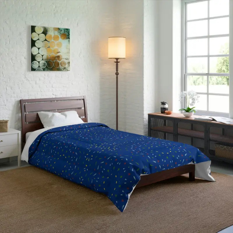 Transform your Sleep with Dipaliz Blue Confetti Comforter - Home Decor