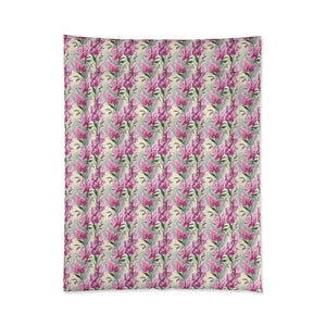 Pink Flowers Pattern Comforter Soft Cozy Bedding - Dipaliz - Quilts & Comforters