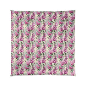 Pink Flowers Pattern Comforter Soft Cozy Bedding - Dipaliz - Quilts & Comforters
