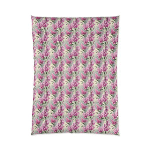 Pink Flowers Pattern Comforter Soft Cozy Bedding - Dipaliz - Quilts & Comforters