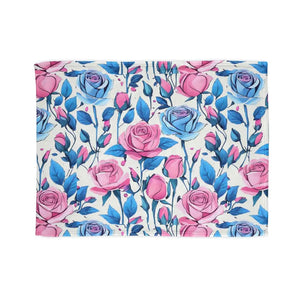 Soft Polyester Blanket Blue Roses Ultra Cozy Chic - Dipaliz - Blankets