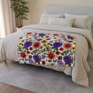 Soft Polyester Blanket - Wildflowers Pattern Comfort - Dipaliz - 30’’ × 40’’ - Blankets