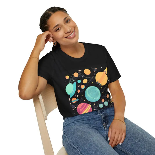 Cozy Starry Night Softstyle Tee - Unisex Comfort & Style - Black / s T-shirt