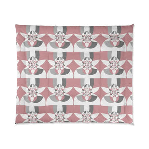 Grey Geometrical Pattern Bedding Set Modern Style - Dipaliz - 104’’ × 88’’ - Quilts & Comforters