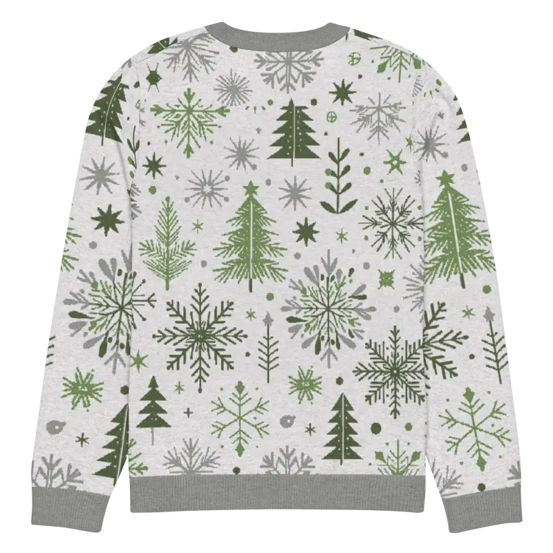 Snuggle Up: Festive Christmas Pattern Knitted Crew Neck Sweater