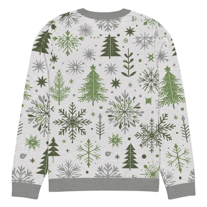 Snuggle Up: Festive Christmas Pattern Knitted Crew Neck Sweater