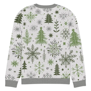 Christmas Crew Neck Sweater - Cozy Knit Pattern - Dipaliz - Sweaters