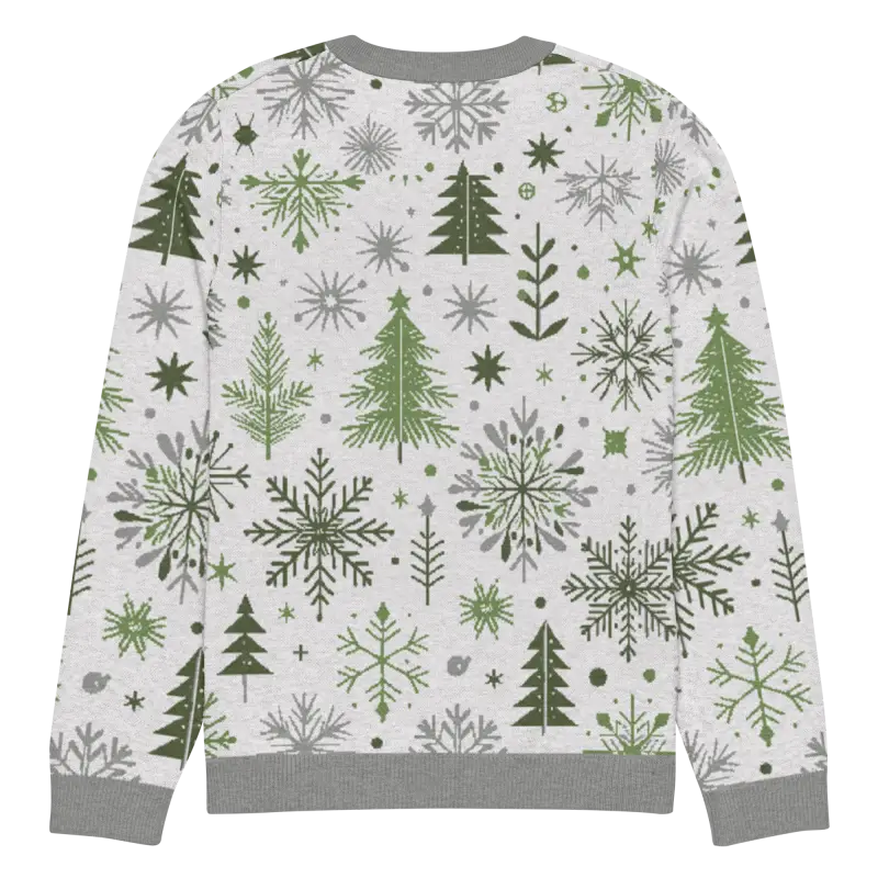 Snuggle Up: Festive Christmas Pattern Knitted Crew Neck Sweater