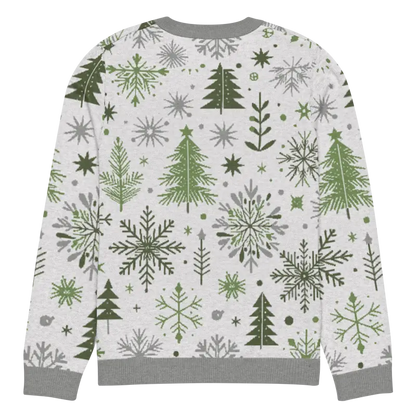 Snuggle Up: Festive Christmas Pattern Knitted Crew Neck Sweater