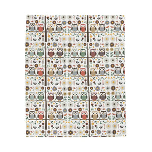 Owls on a Tree Plush Velveteen Blanket - Ultra Cozy Comfort - Dipaliz - Blankets