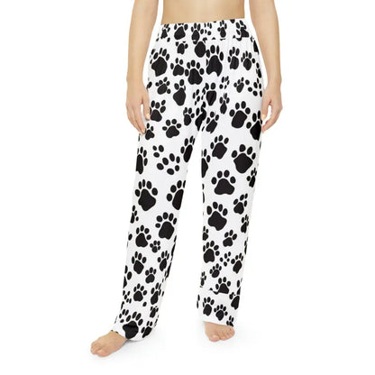 Snuggle in Style with Cozy Paw Print Pajama Pants - s