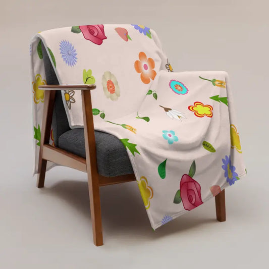 Wrap Yourself in Bliss: Floral Dreams Soft Silk Throw Blanket - Blankets