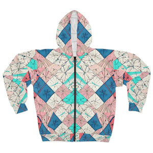 Unisex Zip Hoodie Bold Abstract Pattern Cozy Winter Style Dipaliz - Xs - Hoodies