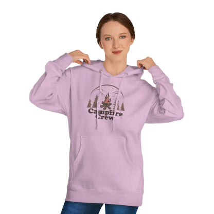 Get Cozy with the Campfire Crew Unisex Hooded Sweatshirt - Light Pink / Xs Hoodie