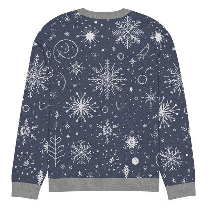 Snuggle Up in Style: Navy Blue Knitted Crew Neck Sweater