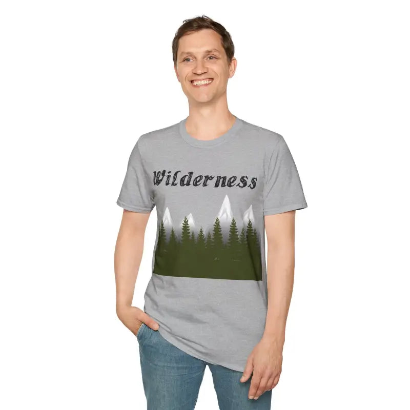 Snuggle Up in Wilderness Traveler Unisex Softstyle T-shirt - Sport Grey / s T-shirt