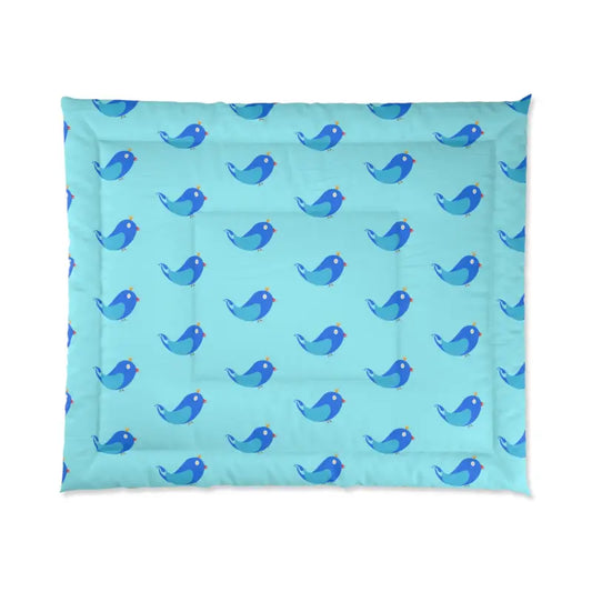 Soar in Blue Birds Bliss: Embrace Fashion Trends 2024 - 104’’ × 88’’ Home Decor