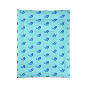 Blue Birds Women’s Fashion Comforter - Bold Nature Style - Dipaliz - 68’’ × 88’’ - Quilts & Comforters