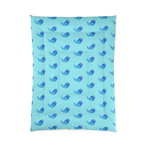 Blue Birds Women’s Fashion Comforter - Bold Nature Style - Dipaliz - 68’’ × 92’’ - Quilts & Comforters