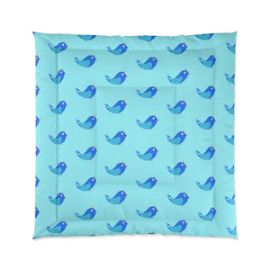 Blue Birds Women’s Fashion Comforter - Bold Nature Style - Dipaliz - 88’’ × - Quilts & Comforters