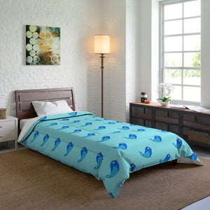 Blue Birds Women’s Fashion Comforter - Bold Nature Style - Dipaliz - Quilts & Comforters