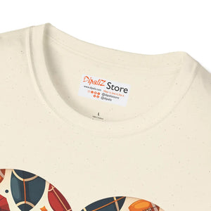 Soft Soccer Love Unisex Tee Heart-shaped Ball Design - Dipaliz - T-shirts