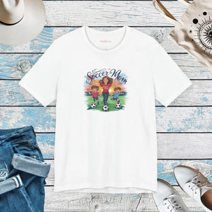 Soft Cotton Soccer Mom Tee - Classic Short Sleeve - Dipaliz - T-shirts