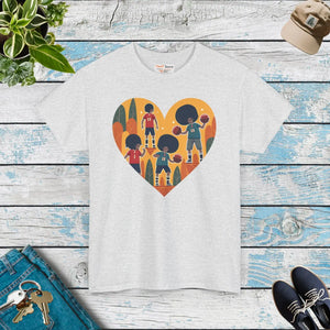 Soccer Heart Unisex Tee Heavy Cotton Graphic - Dipaliz - T-shirts
