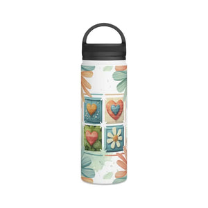 Stainless Steel Water Bottle Soft Colored Florals - Dipaliz - White / 18oz - Bottles