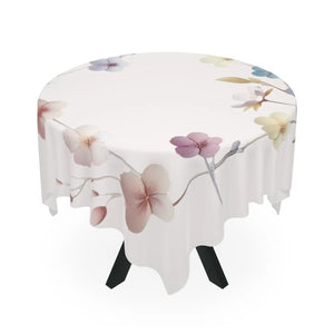 Pink Tablecloth – Delicate Flowers one Sided Print - Dipaliz - Tablecloths
