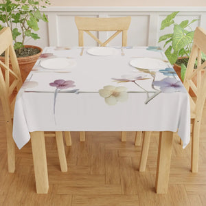 Pink Tablecloth – Delicate Flowers one Sided Print - Dipaliz - Tablecloths