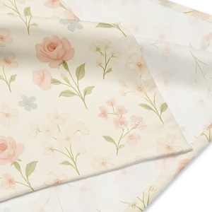 Soft Floral Print Bandana Lightweight Headwear - Dipaliz - Bandanas & Headties